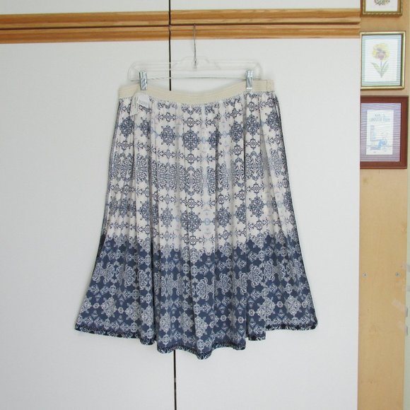 Vintage America Blues Elastic Waist Midi Skirt M/L - Picture 10 of 10